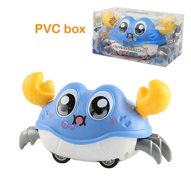 Cute Sensing Crawling Crab Baby Toys Interactive Walking Dancing with Music Automatically Avoid Obstacles Toys for Kids Toddler