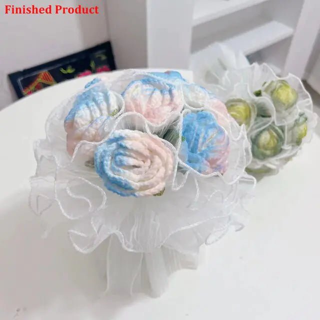 Hand-Woven Home Decorate Fake Flowers Bouquet